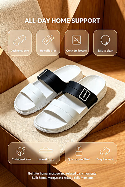 Amity Footwear KSA صنادل رجالية خفيفة الوزن للغاية بحزامين، نعل مريح مصمم هند...