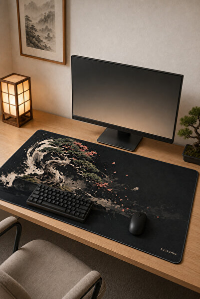 RUGRUMBA Κορυφαίας ποιότητας Ιαπωνικό Zen Bonsai Flower XXL Gaming Mousepad 4...