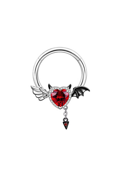 Genel Markalar Kalpli Melek Şeytan şeklinde septum, burun piercingi , Daith H...