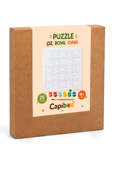 Capiboo 25 Parça Boş Puzzle Seti Çiz Boya Oyna