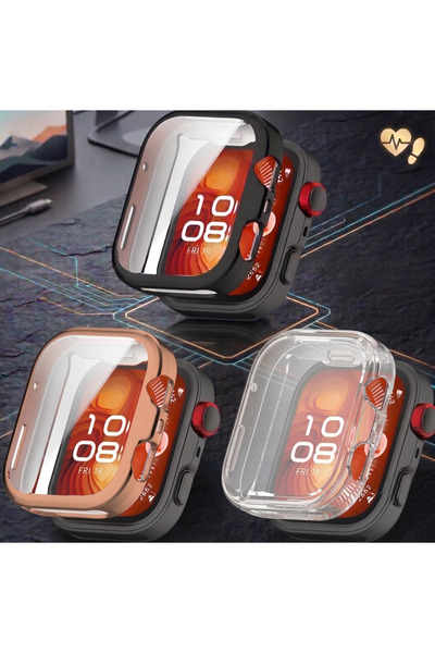 bbtech 3 Adet Huawei Watch Fit 5 Pro Ekran Koruyuculu Silikon Kasa Koruyucu T...