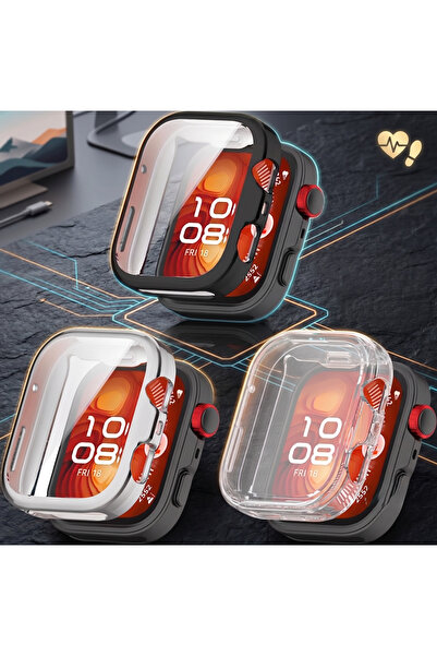 bbtech 3Pcs for Huawei Watch Fit 5 Pro Silicone Case with Screen Protector Pr...