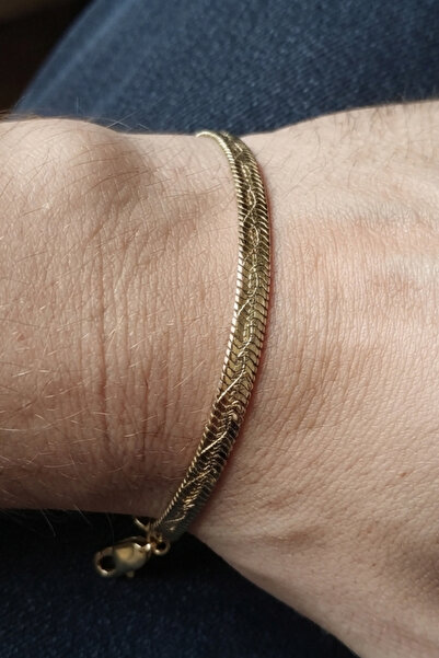 Rua Jewelry سوار ستيل تريسي موديل هاكيه سيرت 4 ملم لون ذهبي |   مقاوم للسواد،...