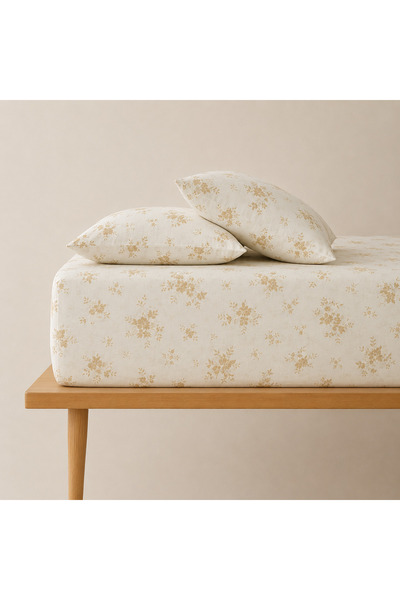 pınarhome collectıon Fabric Elastic Bed Sheet Set for Padded Beds (Corner Dep...