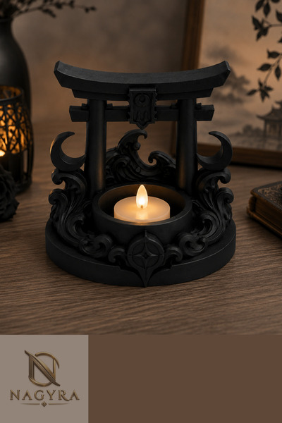 nagyra Japon Torii Kapısı LED Tealight Mumluk – 3D PLA Dekoratif Mumluk | Got...
