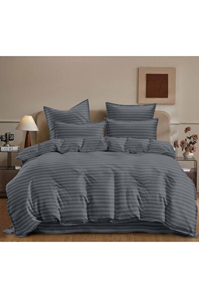 CHIRASO Set Lenjerie de Pat CHIRASO, 6 Piese, DAMASC, Cearceaf ELASTIC 180x20...