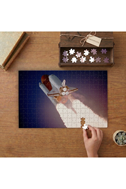 puntodizayn Uzay Mekiği Ateşleme Tasarımı 240 parça Ahşap Puzzle Ahşap Kutuda...