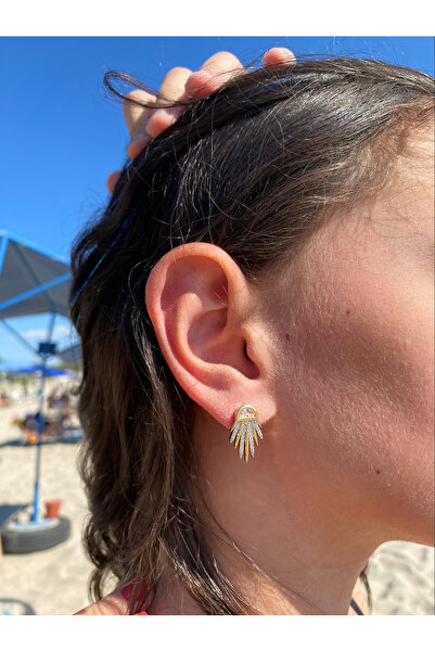 Bade Special Series Zircon Stone Minimal Jellyfish Model Steel Women's Earrings