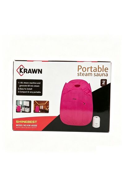 KRAWN Pop Up Collapsible Personal Steam Sauna Room with Timing Steam Machine,...