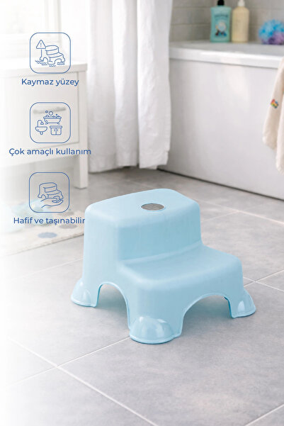 Babyjem Çok Amaçlı Katlı Basamak 516 (yeni) Soft Mavi