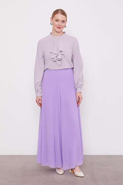 Levidor Lilac High Waist Chiffon Trousers