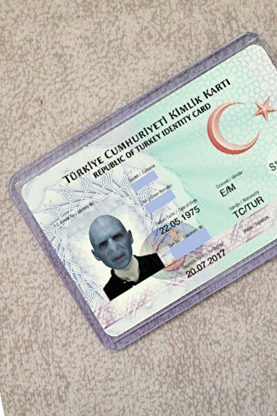 SARANG Voldemort - Harry Potter Şeffaf Kimlik Kılıfı - Ehliyet, Nufüs Cüzdanı, Okul Kartı, Akbil Kılıfı
