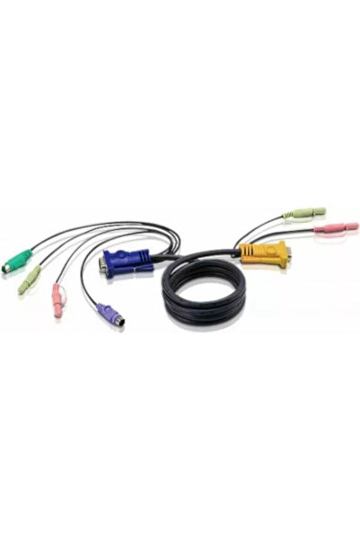 Aten Cablu KVM 2L-5302P VGA PS2 și Audio 1.8m