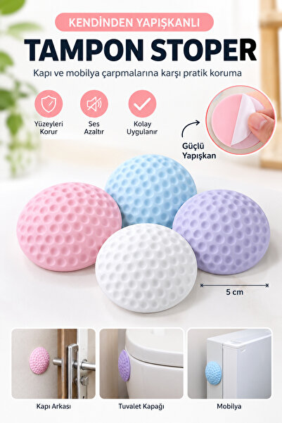 ALL FAST Silikon Kapı Kolu Duvar Koruyucu Tampon Çarpma Önleyici Stoper 4'lü ...