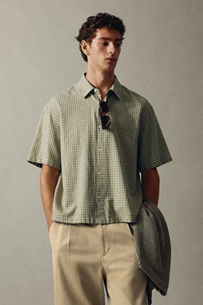 Pull & Bear Kareli kısa kollu gömlek
