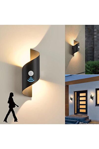 Dotail LED аплик за стена, със сензор за движение, 10 W, 3000K, 600 lm, IP65,...