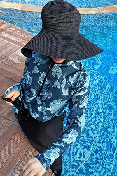müqofficial Ocean 3-Piece Hijab Swimsuit - Multi-Colored