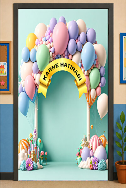 PROMISEBACKDROP2 زينة باب مرنة مقاس 190x75 سم، زينة باب من القماش، تذكار كارن...