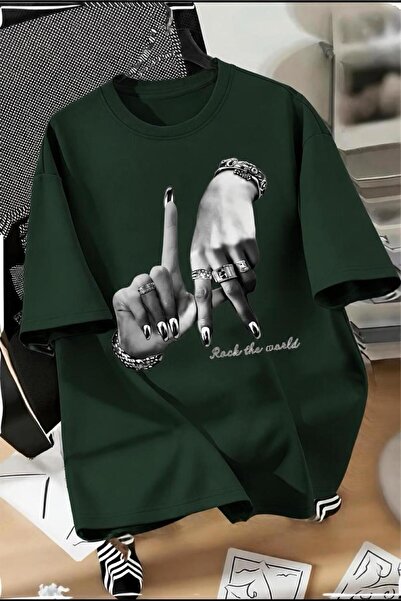Oksit La Hand Sign Front Printed Street Fashion Unisex T-Shirt