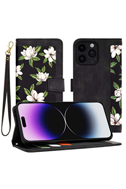 Techsuit Husă pentru iPhone 14 Pro Max - Techsuit FlipCraft - Florile Zorilor