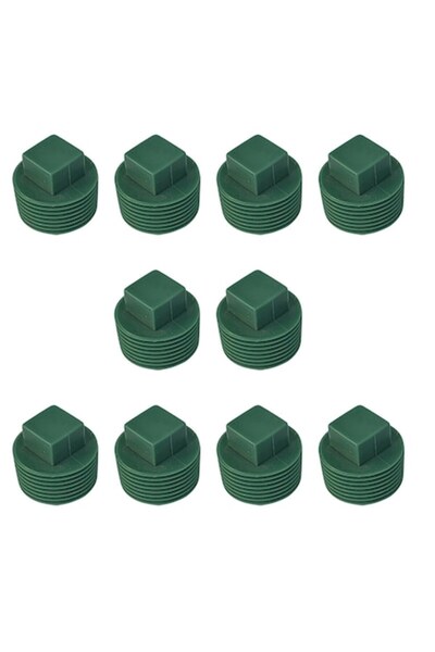 flores Комплект от 10 броя PPR тапи, зелени, 20 мм x 1/2 ", Fe