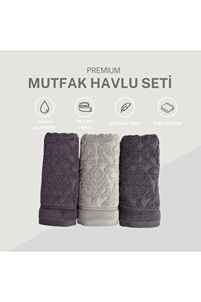 EVRA NAFİ HOME premium micro cotton 30 x 50 mutfak havlu seti