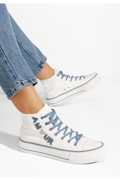 B T Shoes Tenisi inalti dama Sedecta V2 albi