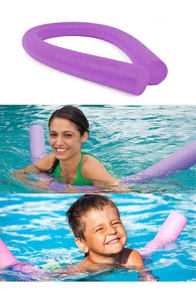 Toybox Swimming Noodle Foam Float Aid for Water Relaxation and Sports - Purple