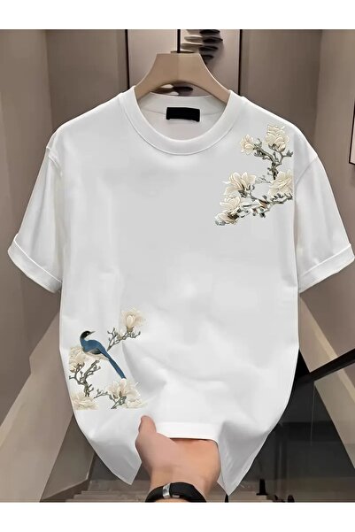 mercoledi Women's Mix Printed Crew Neck Regular Fit T-Shirt
