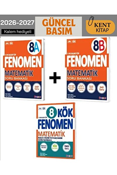 Fenomen Yayıncılık fenomen 8.sınıf matematik a , b -kök Set 2026/2027