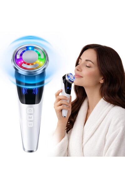 Jovieli Aparat Facial cu Lumina LED si EMS, Dispozitiv Facial Profesional, Mu...