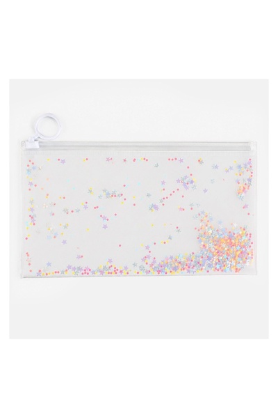 OEM Portfard machiaj, model Frosty, transparent, 21x11cm – organizare practic...