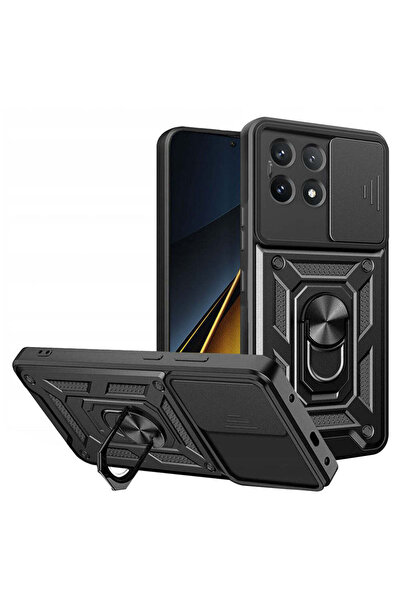 Techsuit Калъф за Xiaomi POCO X6 Pro, серия CamShield, синьо-черен