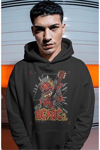 SEVBANO AC DC Rock Metal Music Group Hanorac cu glugă premium, unisex, suprad...