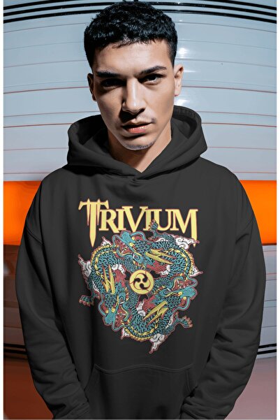 SEVBANO Trivium Rock Metal Music Band Back Printed Unisex Oversize Premium Ho...