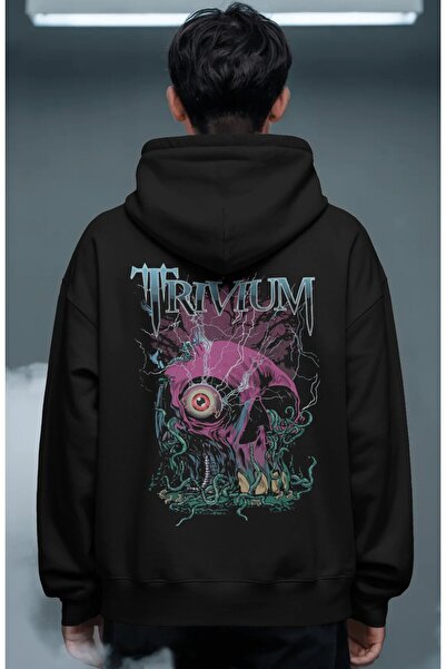 SEVBANO Trivium Rock Metal Music Band Back Printed Unisex Oversize Premium Ho...