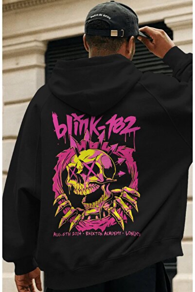 SEVBANO Blink-182 Ροκ Μέταλ Μουσικό Συγκρότημα με Στάμπα στην Πλάτη Unisex Ov...