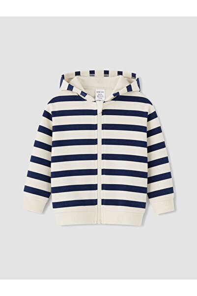 LC Waikiki LCW baby Lacivert Erkek Bebek Kapüşonlu Fermuarlı Sweatshirt