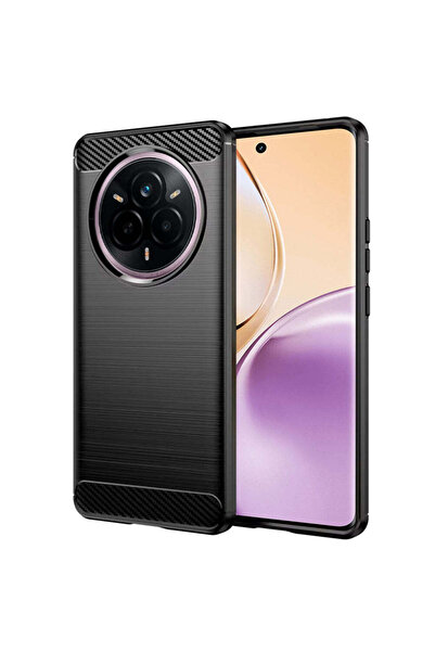 Techsuit Husă pentru Realme 14 Pro, Silicon Carbon, negru - negru