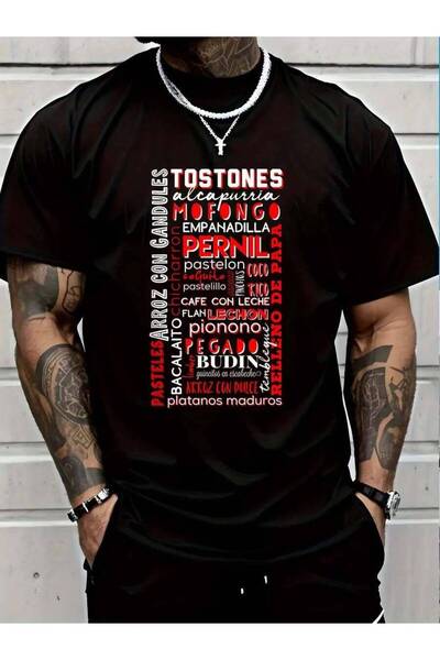 799 100% Cotton Rican Food Puerto Rico Foodie Chef Boricua Lechón T-Shirt Men...