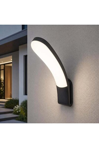 NAWRAS مصباح جداري LED خارجي بتصميم منحني عصري، مقاوم للماء، يضفي أناقة على م...