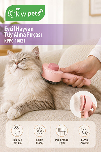 Tiny Kiwipets Kppc-10821 Pet Hair Removal Brush |   Self-Cleaning |   Massage...