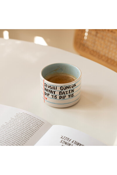 Naramica MOTTO MUG - DIP TIS El Yapımı Seramik Kahve Fincanı 200 Ml