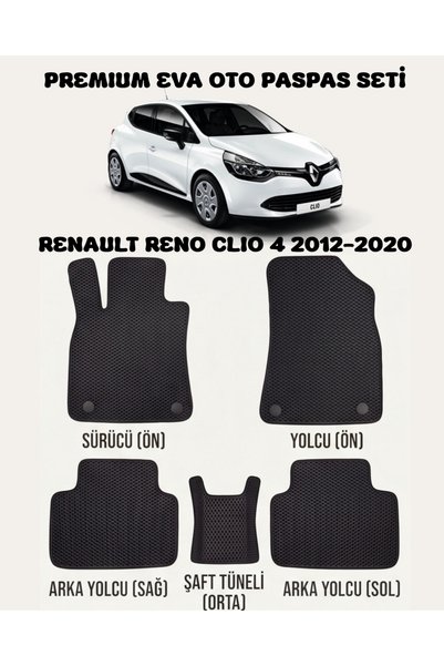 FEYZA OTO RENAULT RENO CLİO 4 SERİSİ 2012 - 2020 ARASI ARACA ÖZEL EVA PASPAS ...