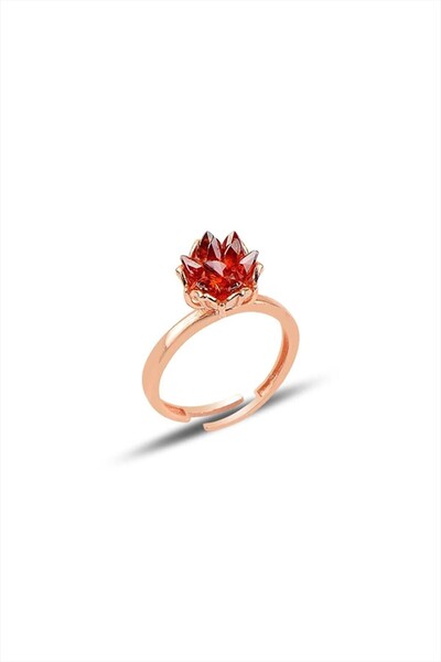Söğütlü Silver 925 Ayar Gümüş Rose Kaplama Ayarlanabilir Üç Boyutlu Küme Lal ...