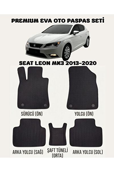 FEYZA OTO SEAT LEON MK3 SERİSİ 2013 - 2020 ARASI ARACA ÖZEL EVA PASPAS TAKIMI...