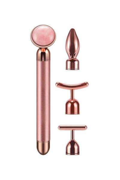 Beauenty 4-In-1 Electric Face-Lifting Massage Roller Pink/Rose Gold 15.5cm