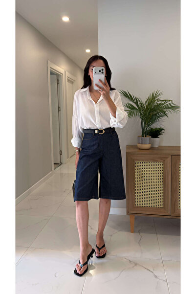 BİRCANÇİL ZR Ristan Dark Blue Denim Şort