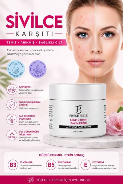 FreshBelle Sîvîlce Önleyici Krem Siyah Nokta Sîvîlce - Âkne Karşıtı, Lèke Gid...