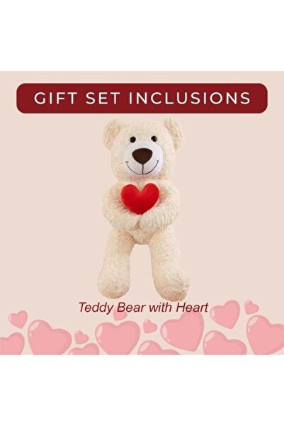 Home Smart Cute Teddy Bear Holding Red Heart 50 cm, Ideal Gift for Valentine, Anniversary, Birthday